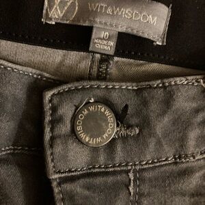 Wit & Wisdom ab-solution jeans, Size 10, Gray denim.